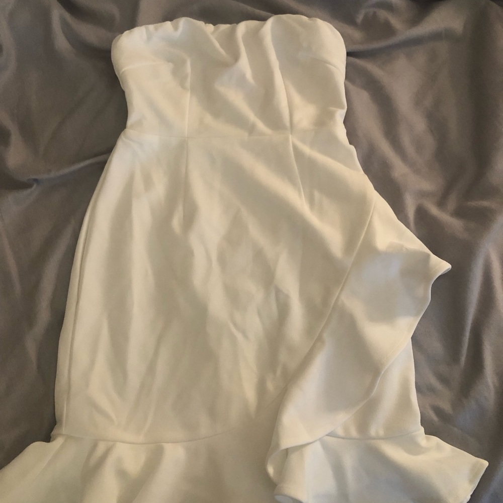 White strapless dress from hello molly